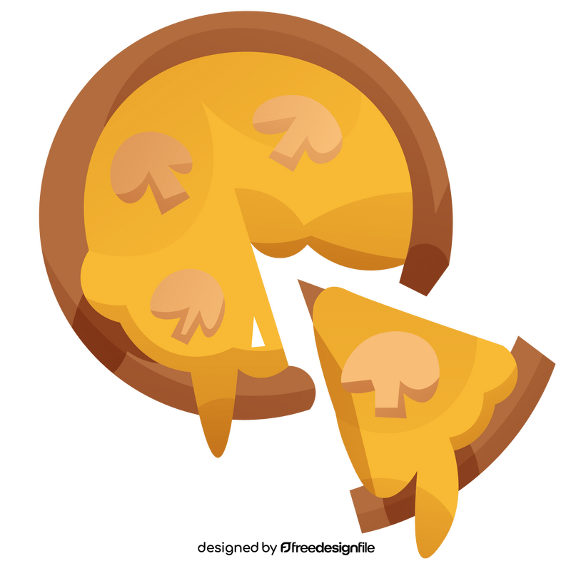 Pizza mushrooms clipart