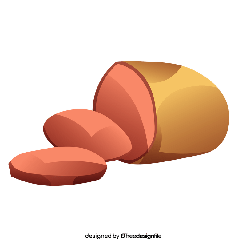 Sausage slices clipart