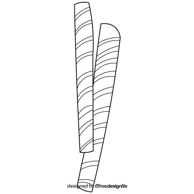 Candy sticks drawing black and white clipart