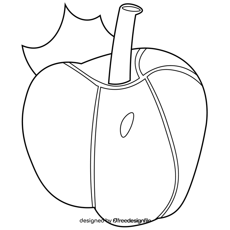 Thanksgiving pumpkin black and white clipart