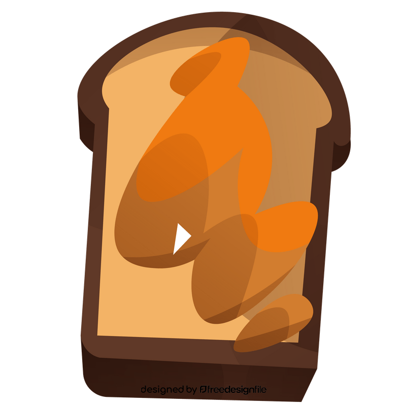 Peanut toast clipart