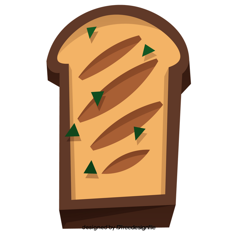 Fried toast clipart