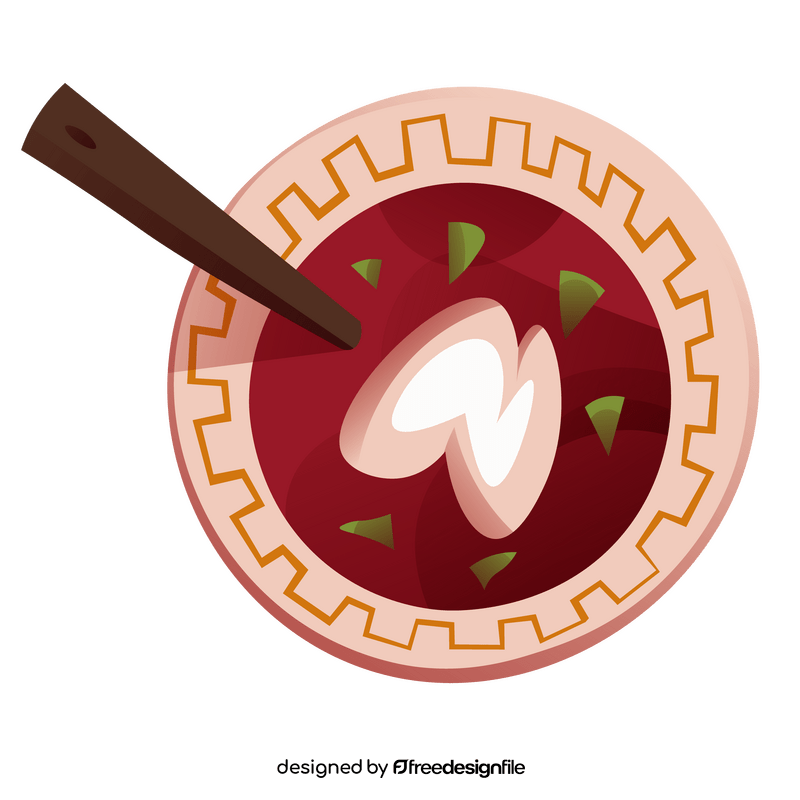 Ukrainian borscht clipart