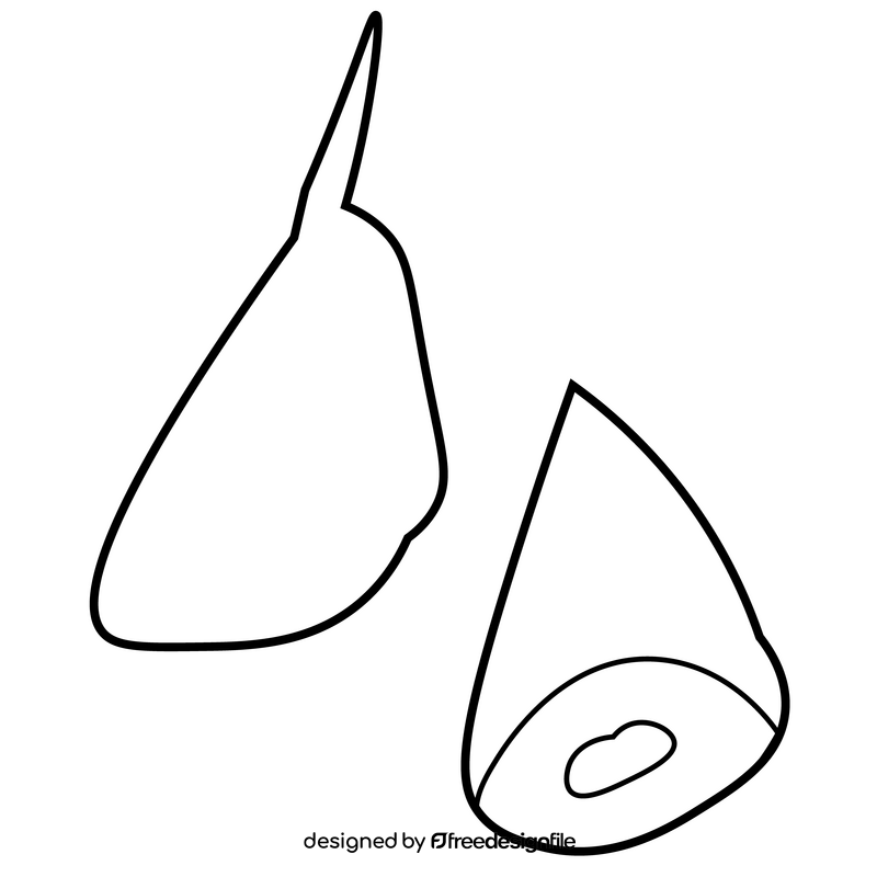 Ukrainian garlic black and white clipart