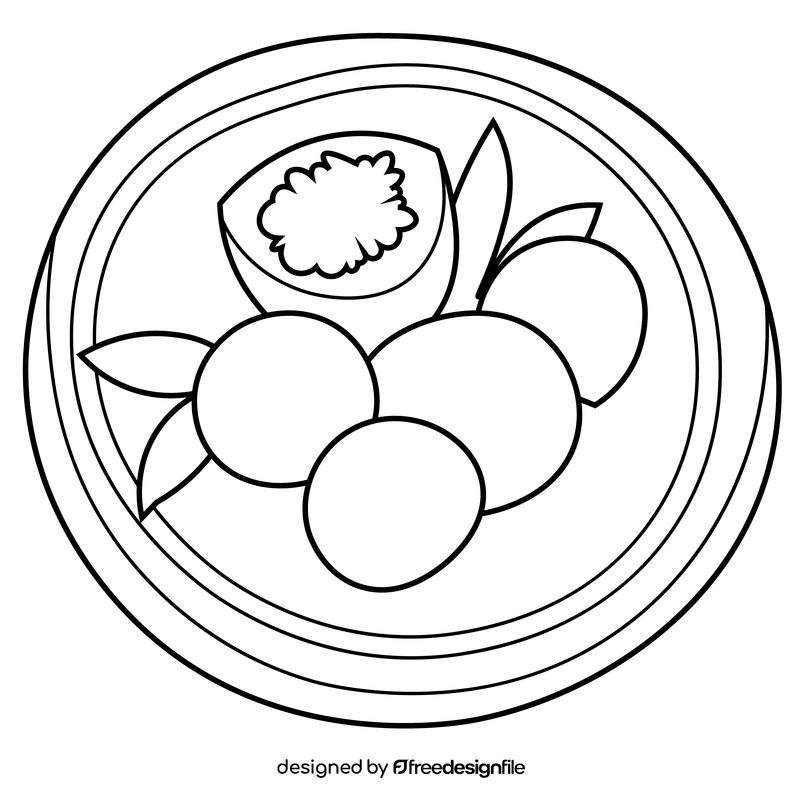 Falafel black and white clipart