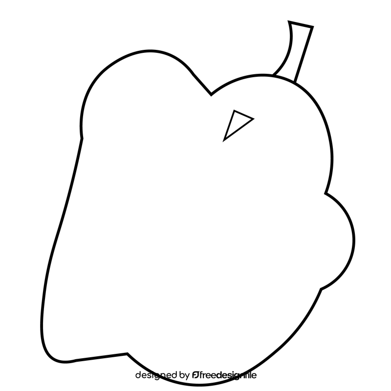 Pepper vegetable drawing black and white clipart