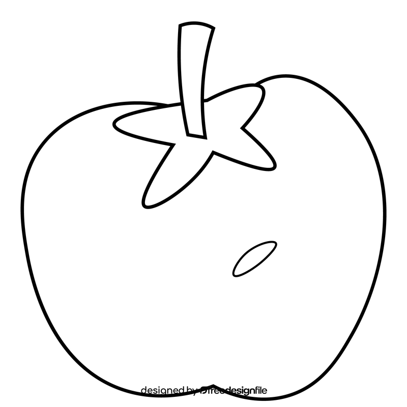 Tomato vegetable drawing black and white clipart