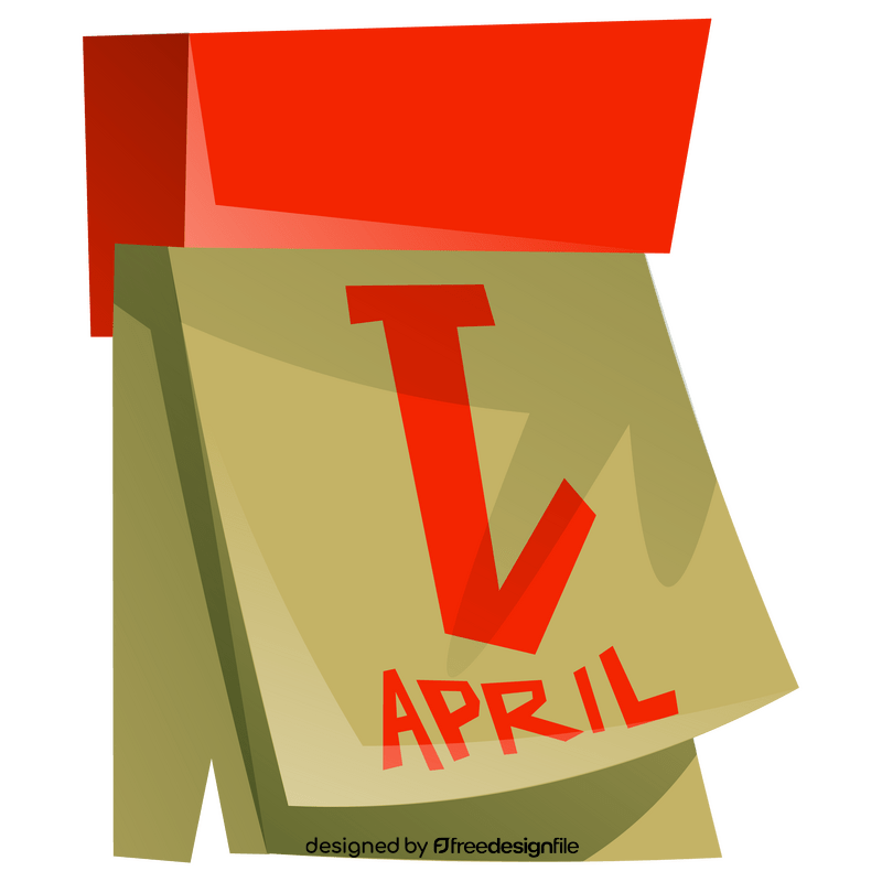 April fools day calendar clipart