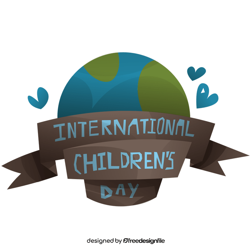 International childrens day globe clipart