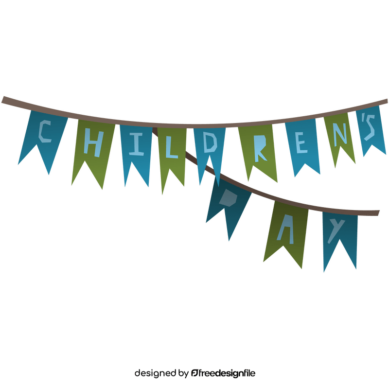 Children day banner clipart