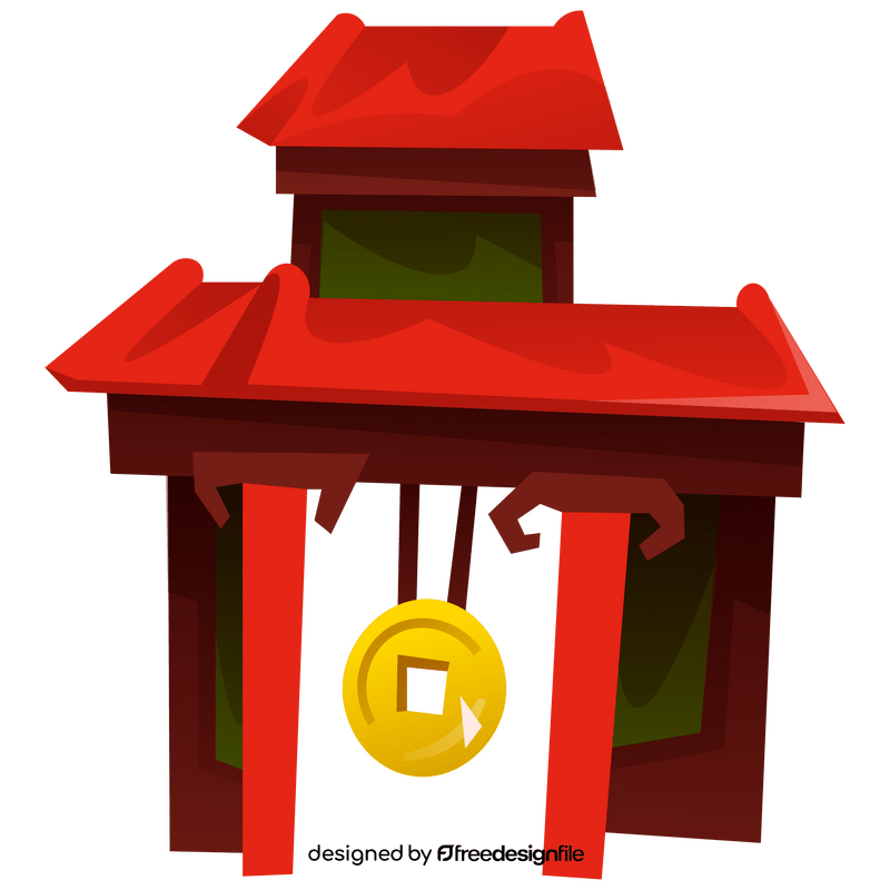 Chinese temple clipart
