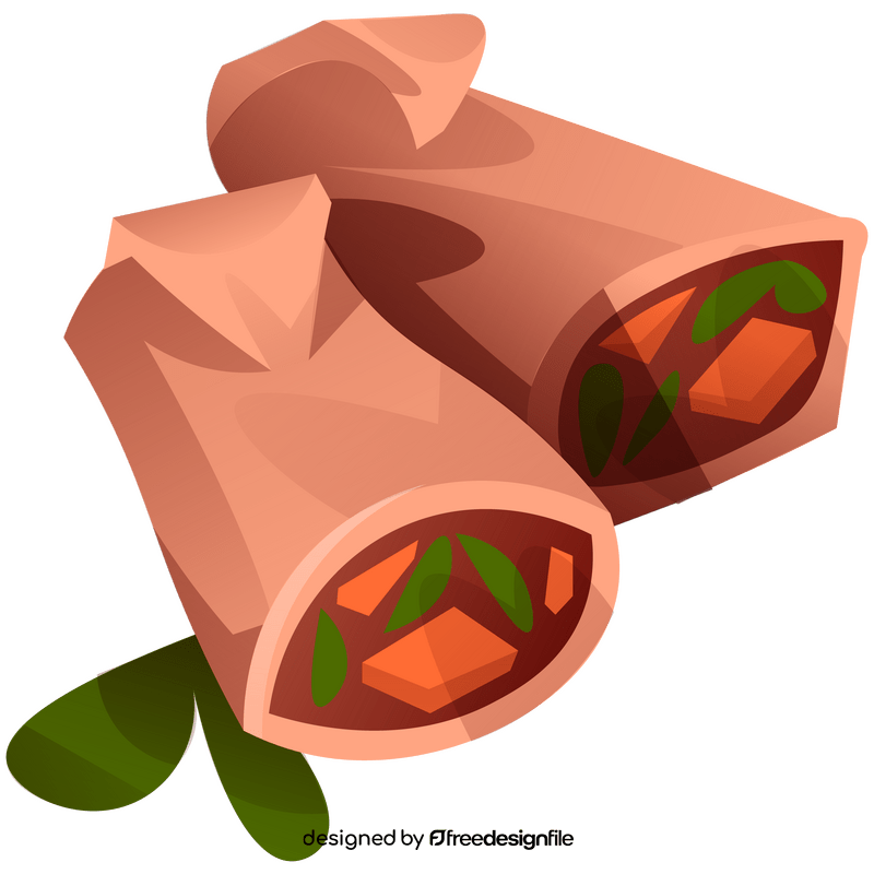 Chinese New Year spring roll clipart