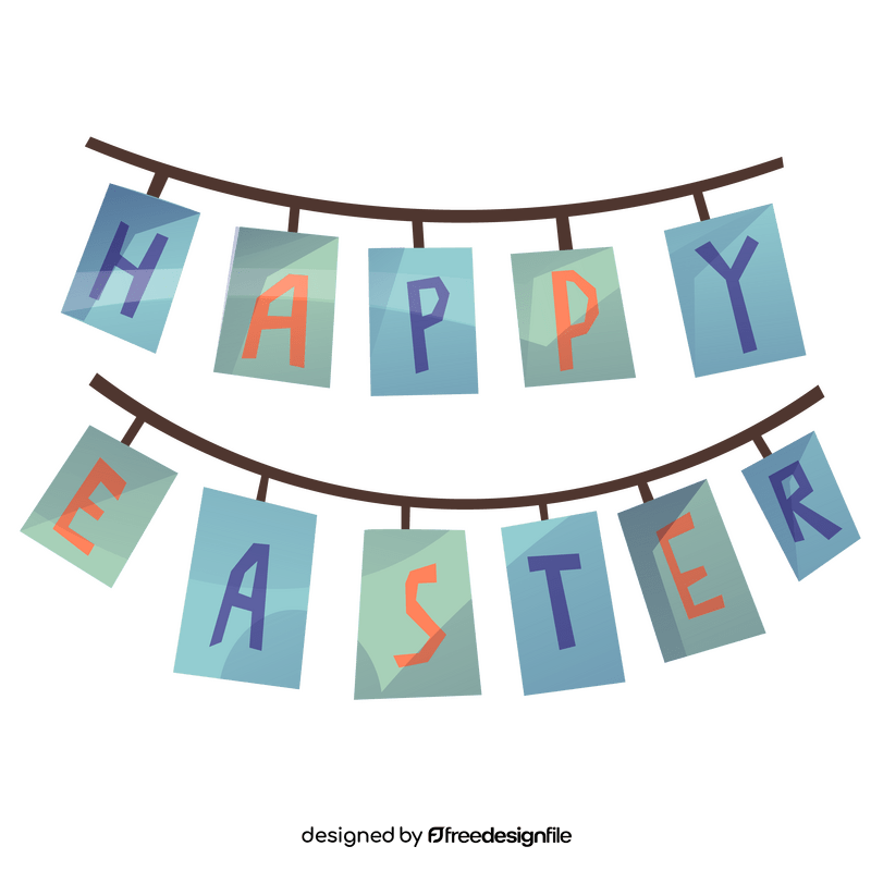 Happy easter banner clipart