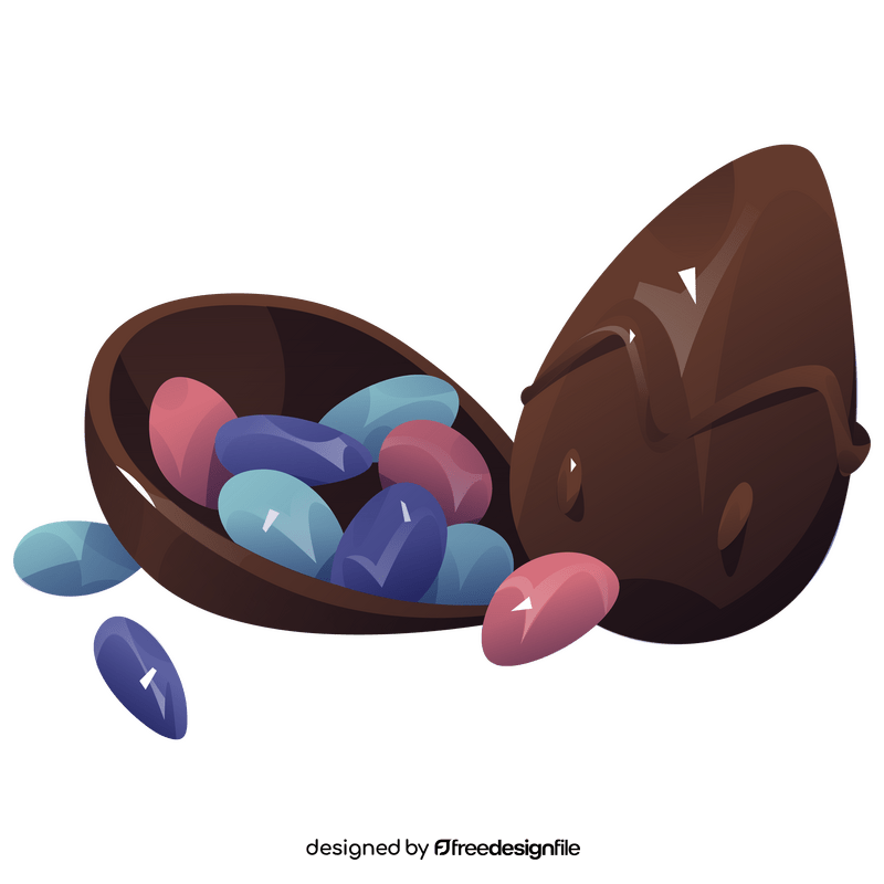 Easter egg chocolate clipart