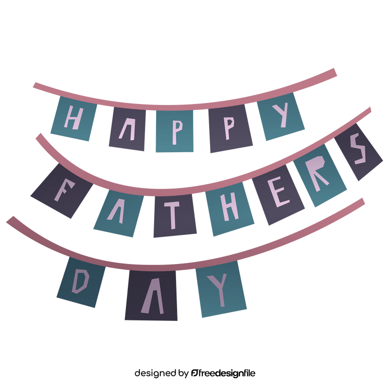Happy fathers day banner clipart
