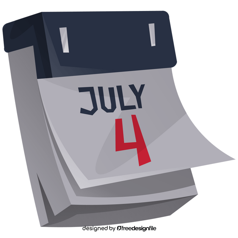 4th of July calendar clipart