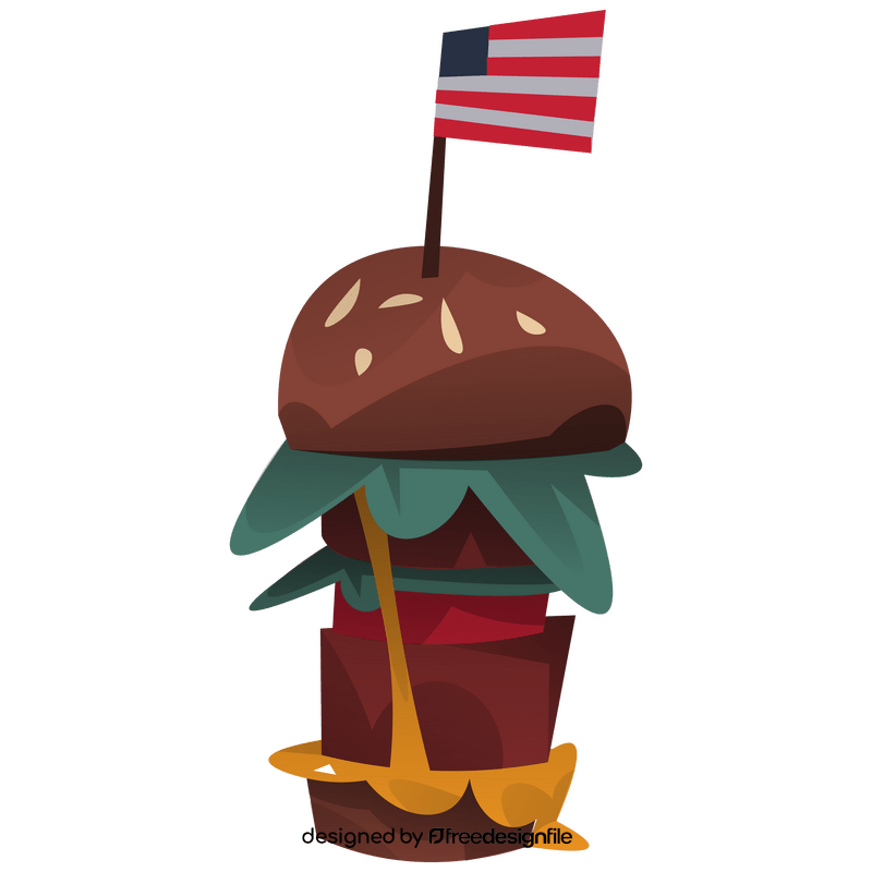 USA Independence day burger clipart