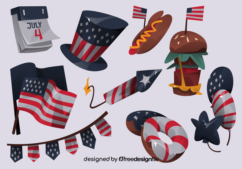 USA Independence Day 4th July vector