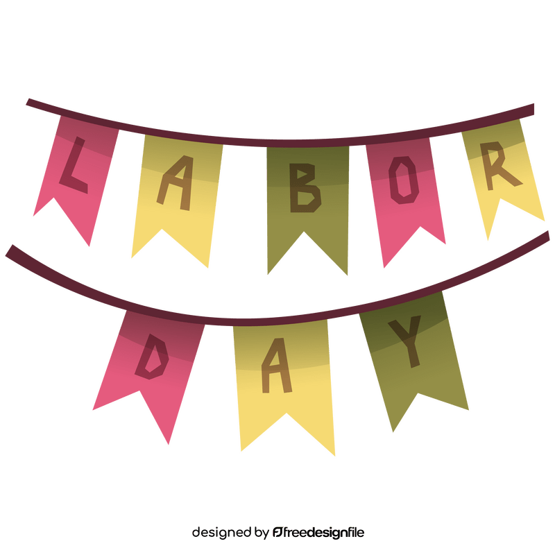 Labor Day banner clipart