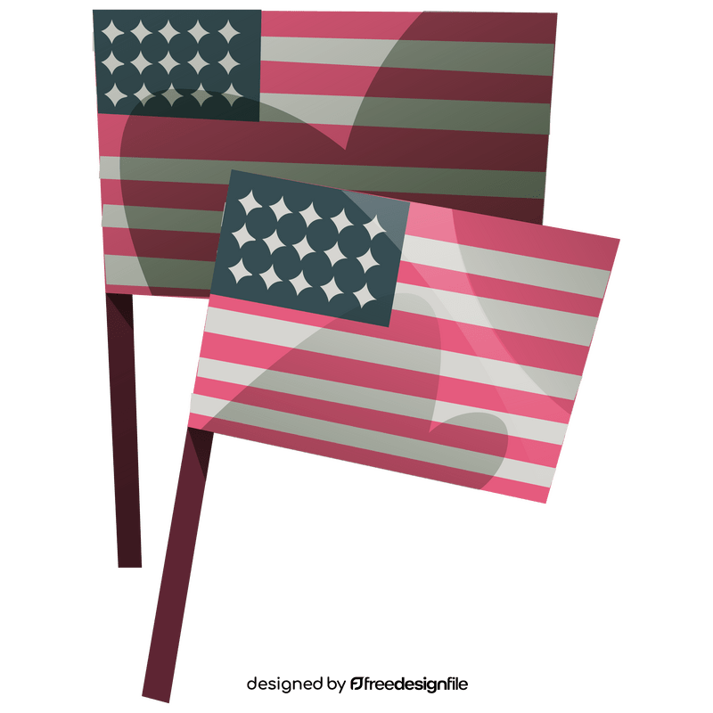Labor Day USA flags clipart