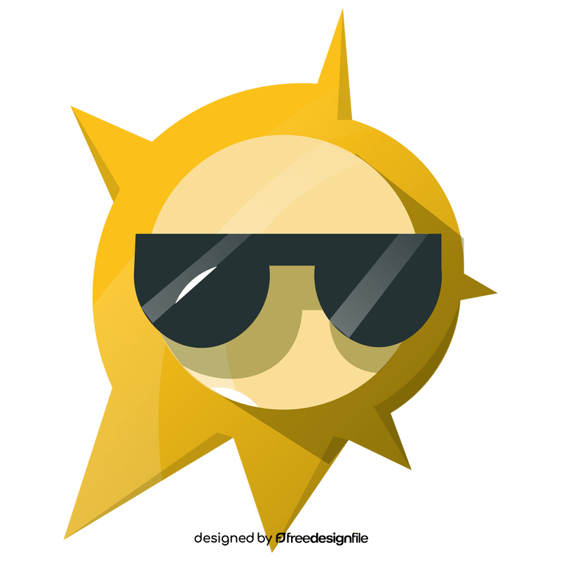 Summer holiday cool sun clipart