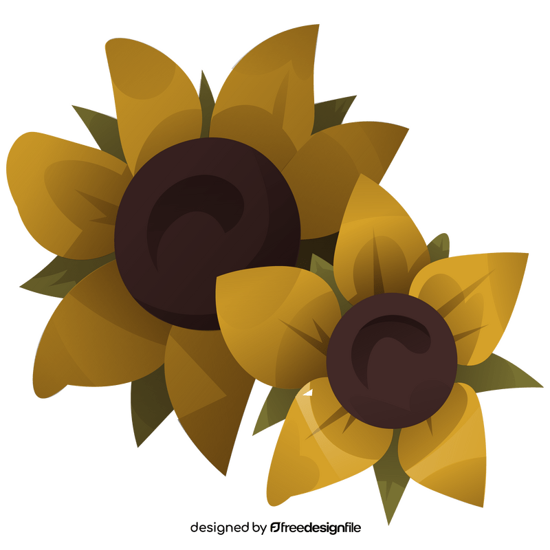 Thanksgiving sunflowers clipart