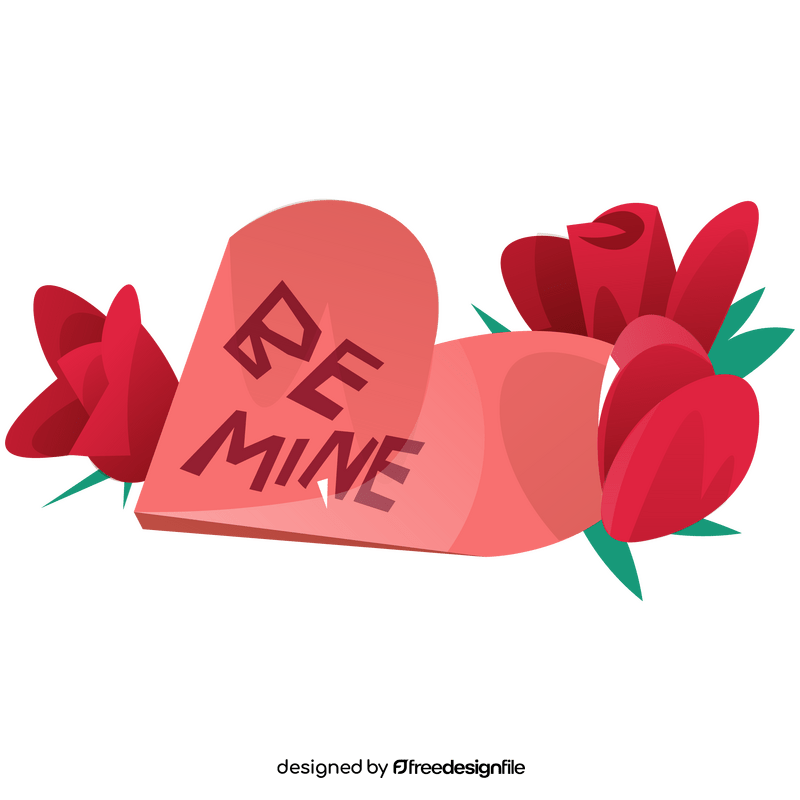 Valentines Day love card clipart
