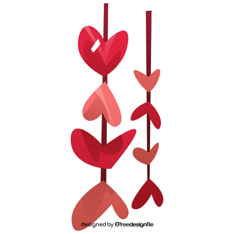 Valentines Day heart decorations clipart