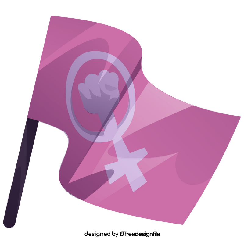 Womens day flag clipart