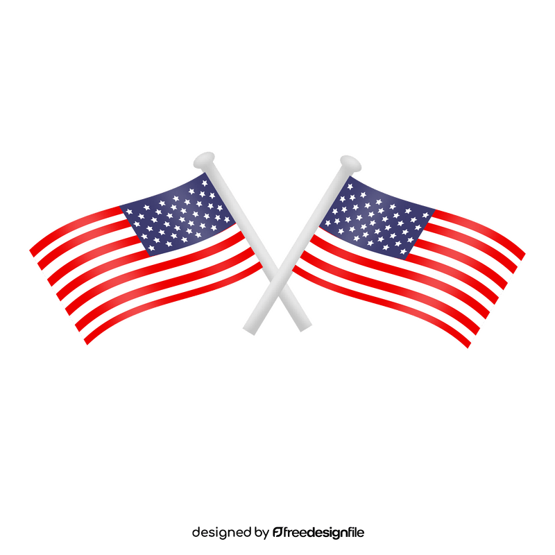 American flags clipart