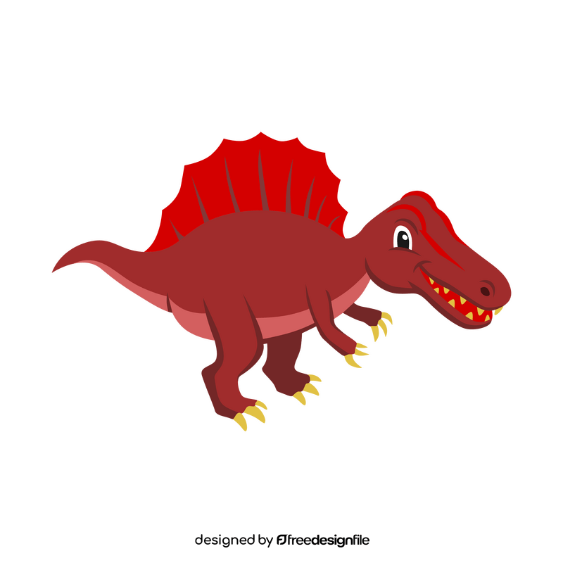 Spinosaurus baby dinosaur cartoon clipart