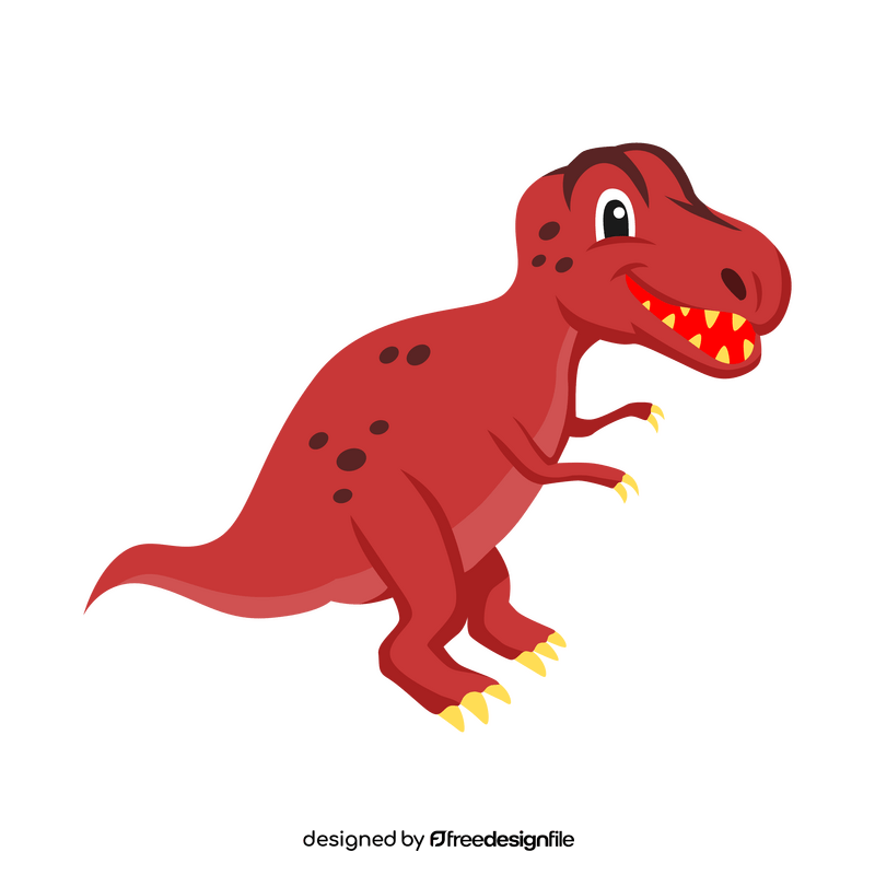 T rex baby dinosaur cartoon clipart