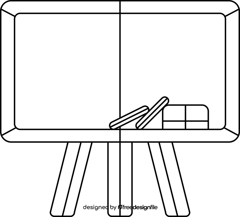 Chalkboard drawing black and white clipart