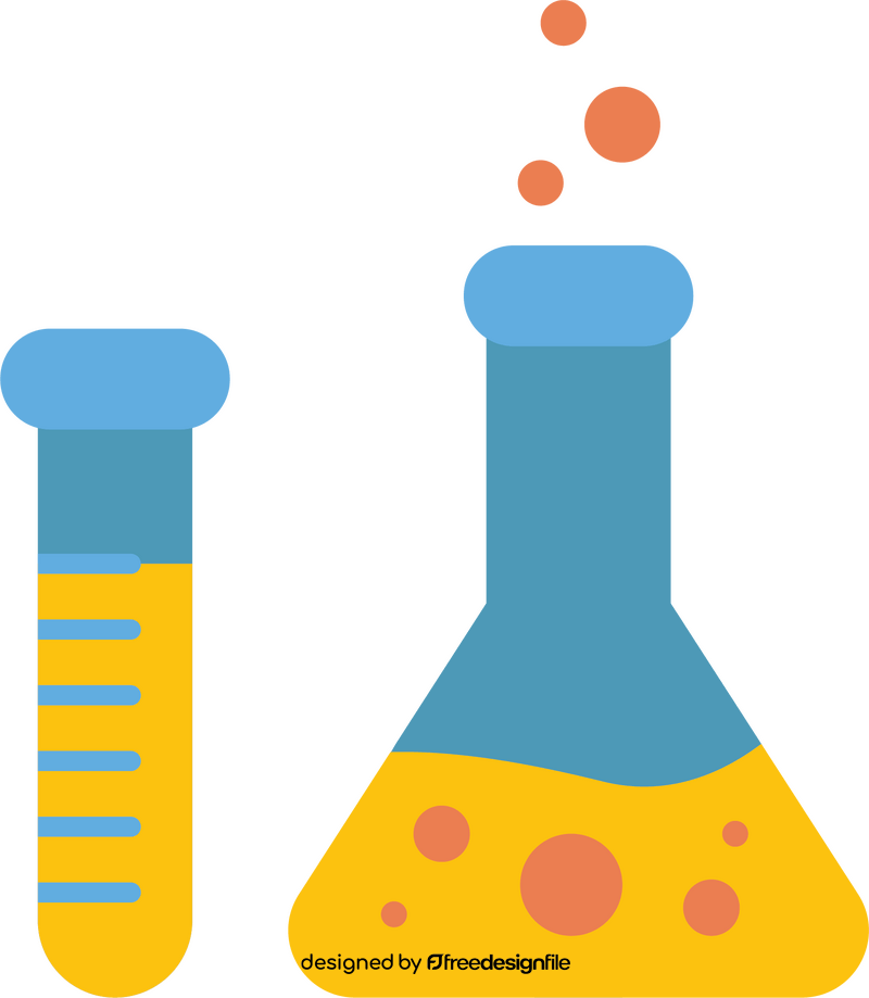 Science flasks clipart