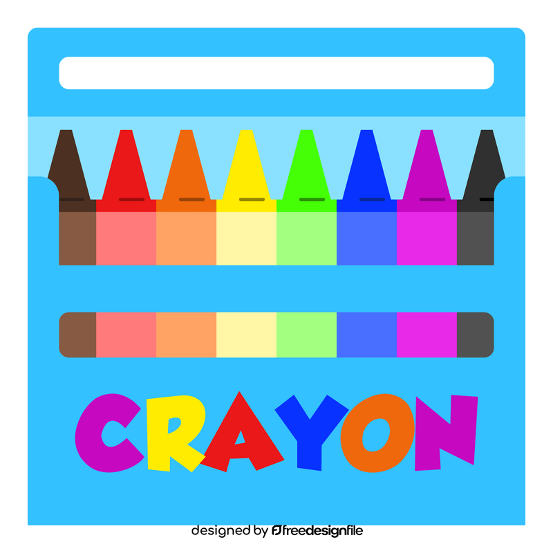 Colorful crayon box clipart