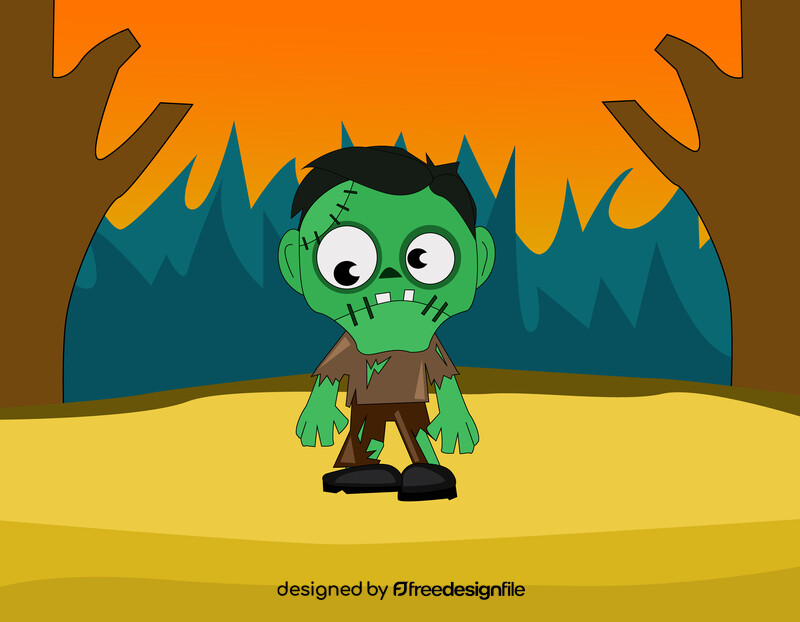 Zombie cartoon character vector