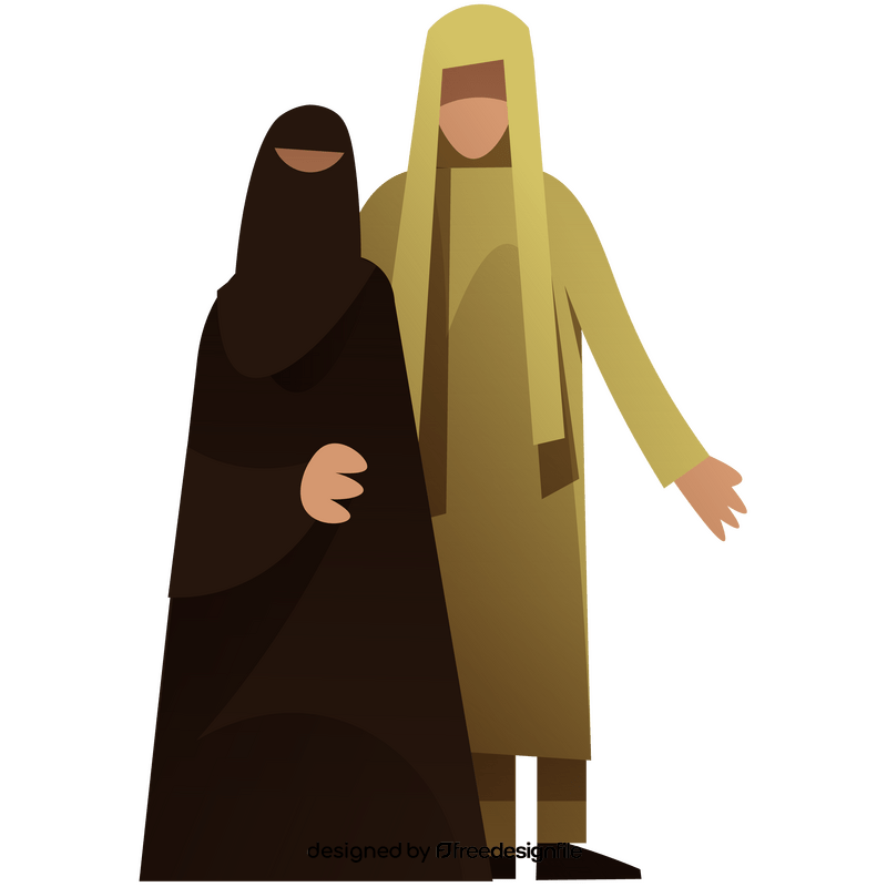 Saudi arabian costume clipart