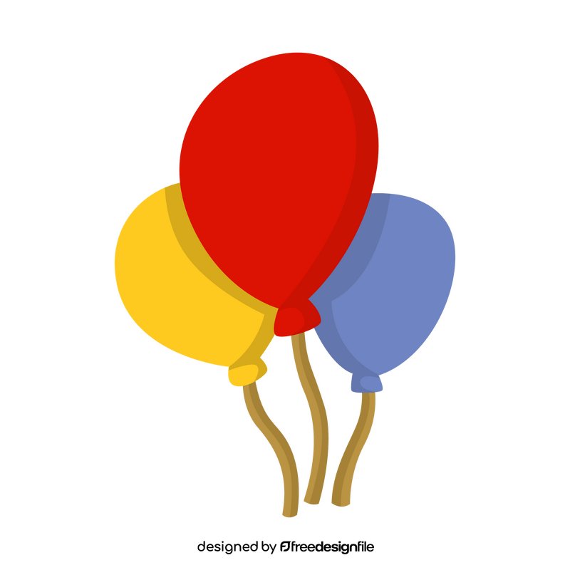 Cartoon color balloons clipart