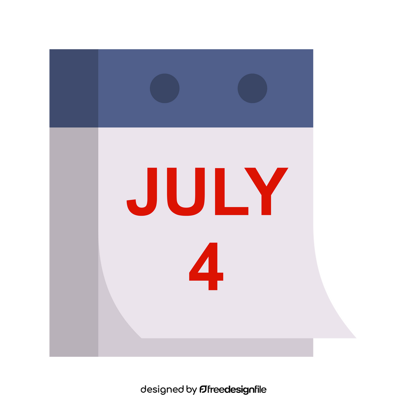 July 4th Independence Day calendar clipart