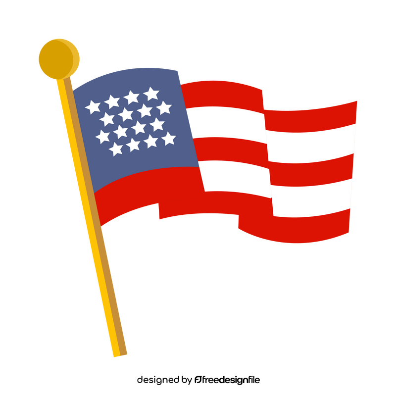July 4th Independence day American flag clipart