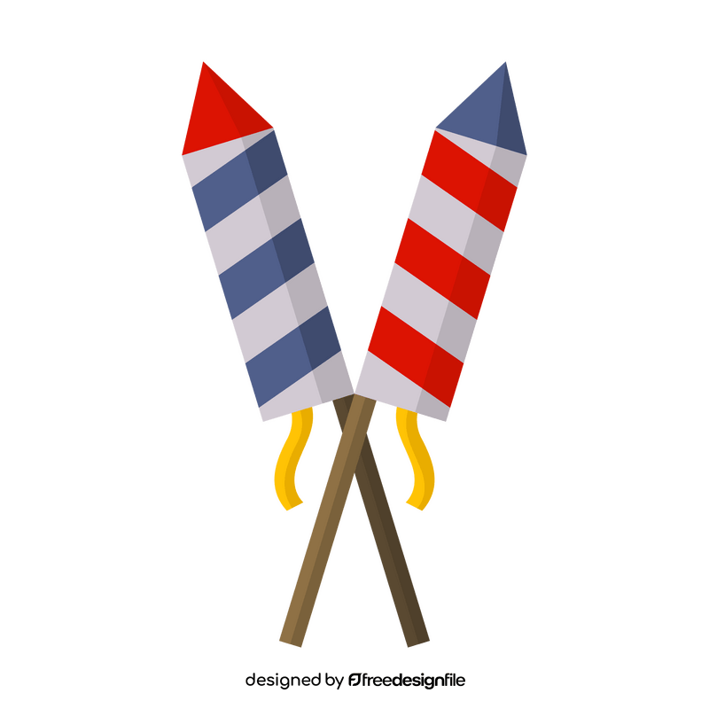 July 4th Independence day fireworks Rocket clipart