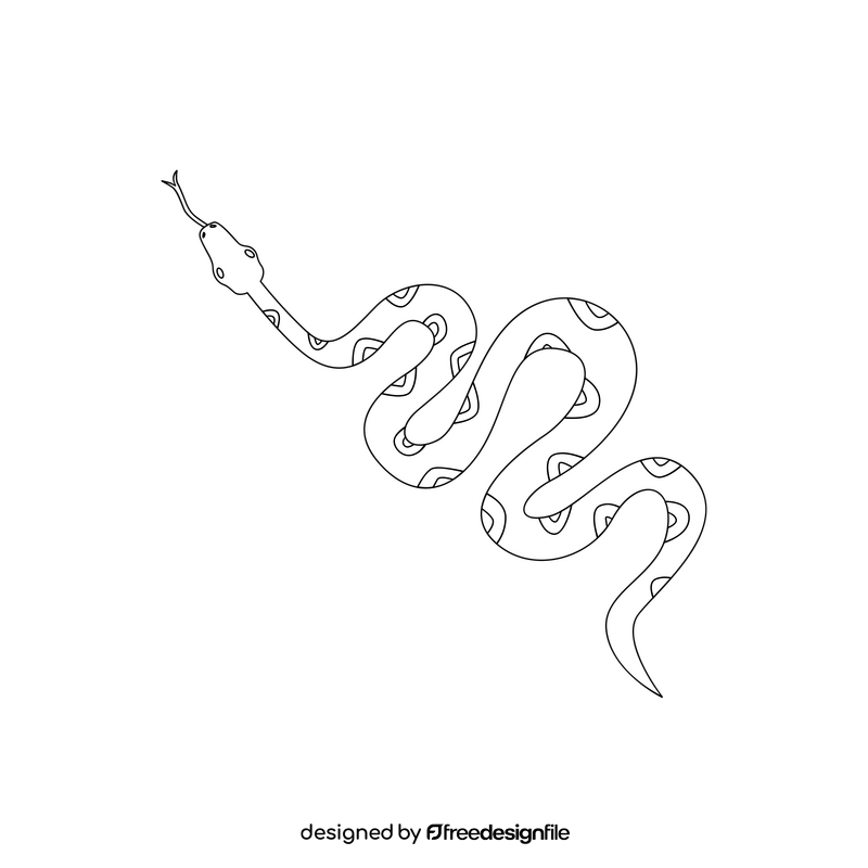 Jungle green snake black and white clipart free download