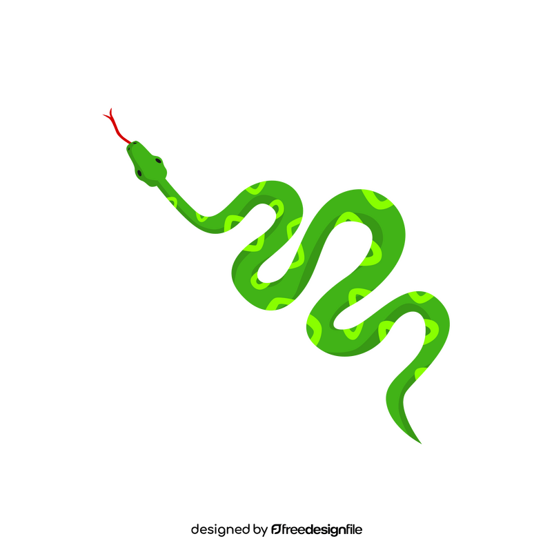 Jungle green snake clipart