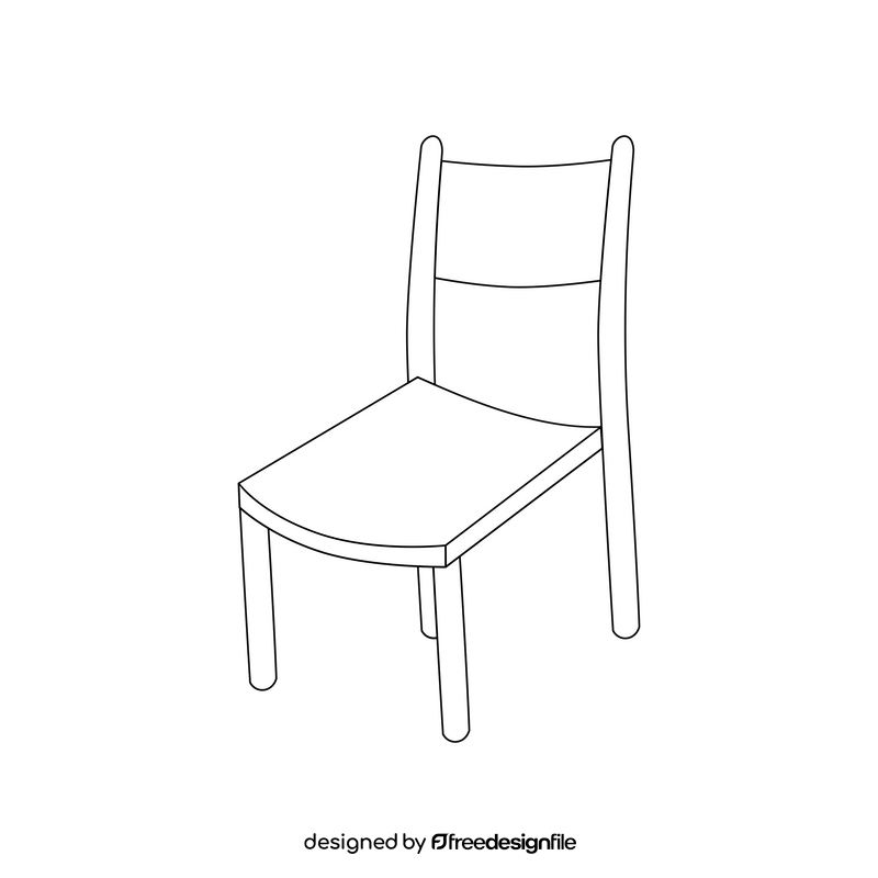 Chair black and white clipart