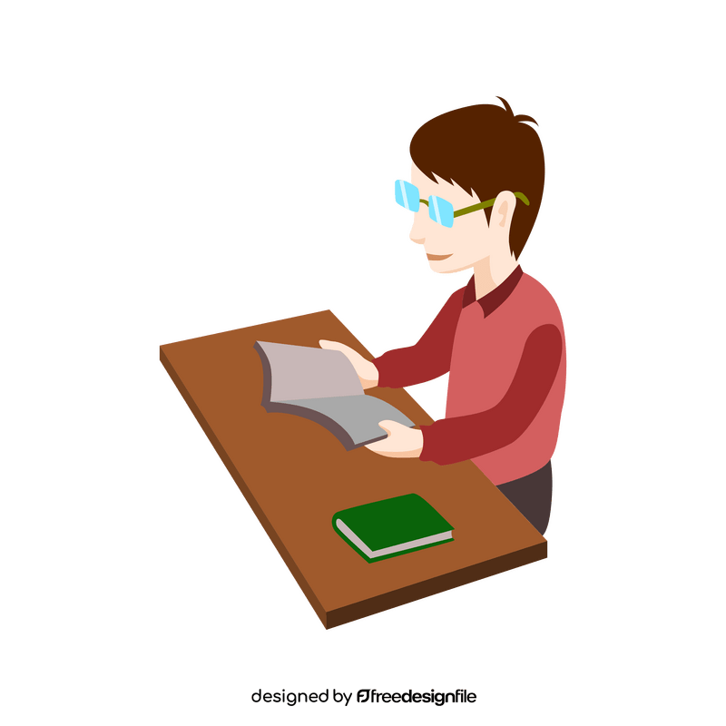Reading book clipart