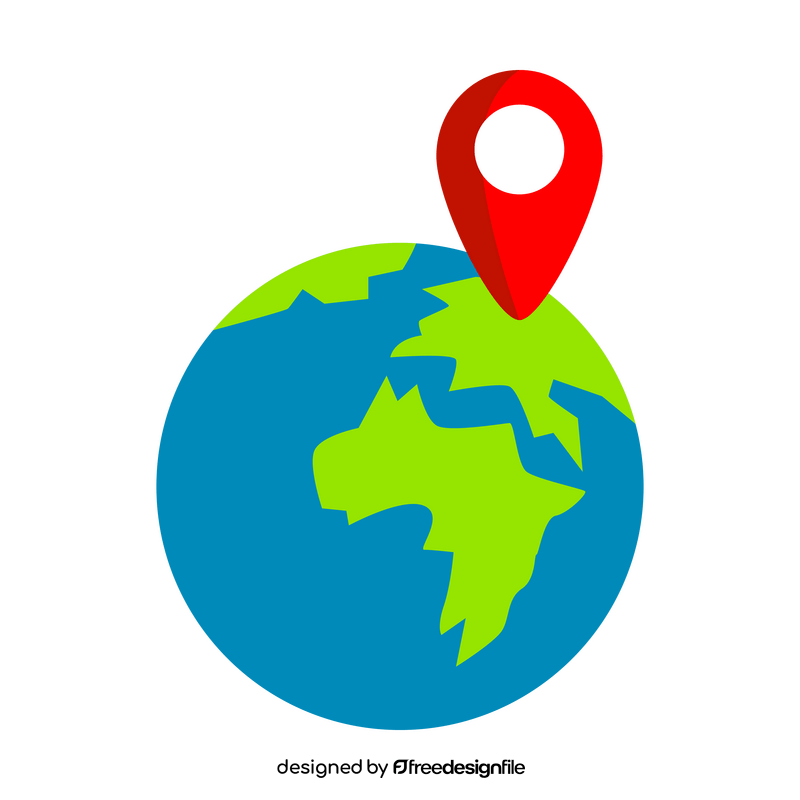 World map, globe, earth, location clipart