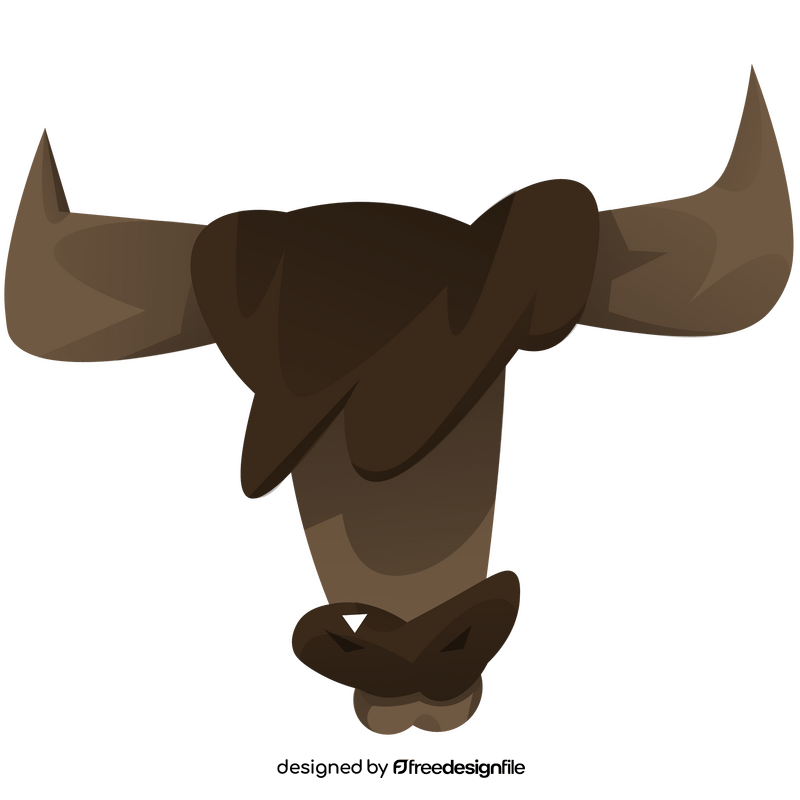 Bull head cartoon clipart