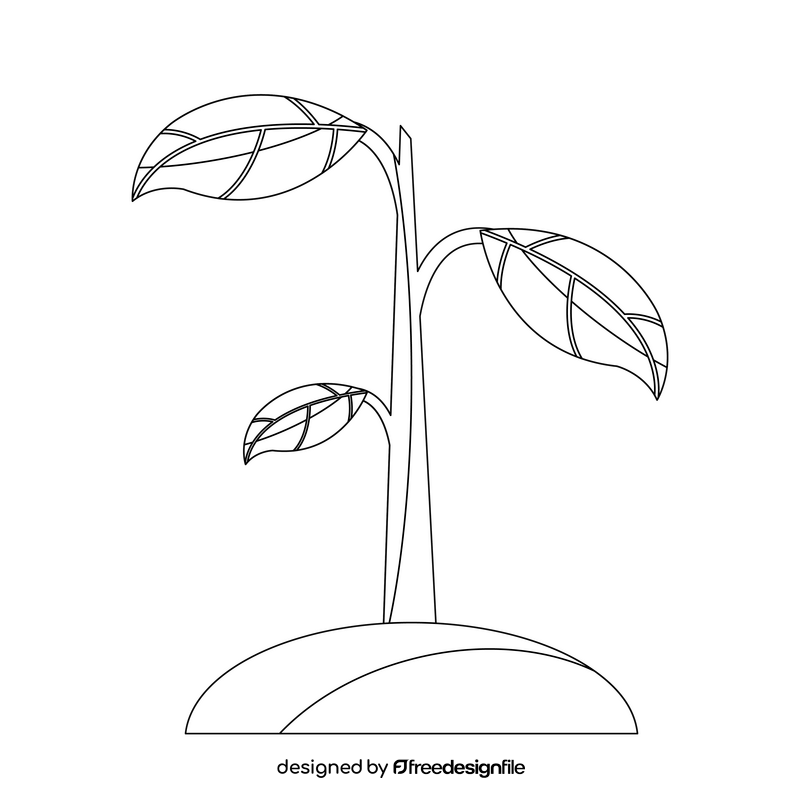 Nature Tree black and white clipart