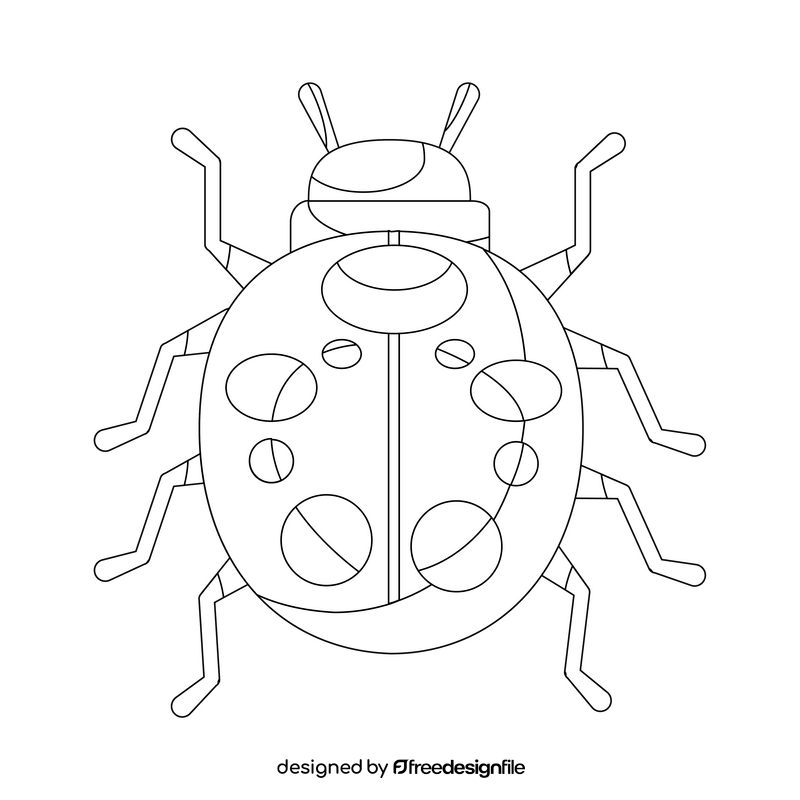 Insect drawing black and white clipart