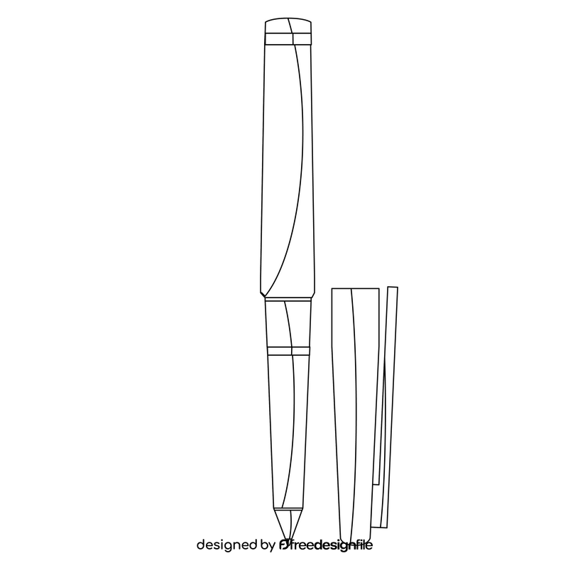 Felt tip pen black and white clipart